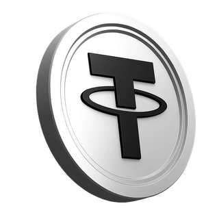 Elemento de moneda Tether USDT ubicado en la sección de confianza de la comunidad de trading